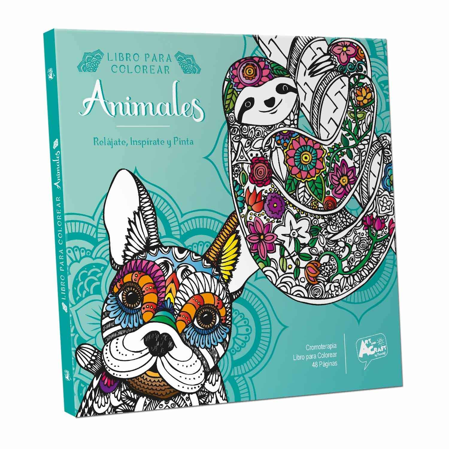Libro Para Colorear Animales 48 Páginas | Art & Craft